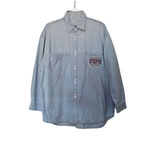 Vtg Pepe Brand Denim Men's Button Up Shirt Med